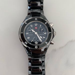 Michele Tahitian Black Ceramic Watch